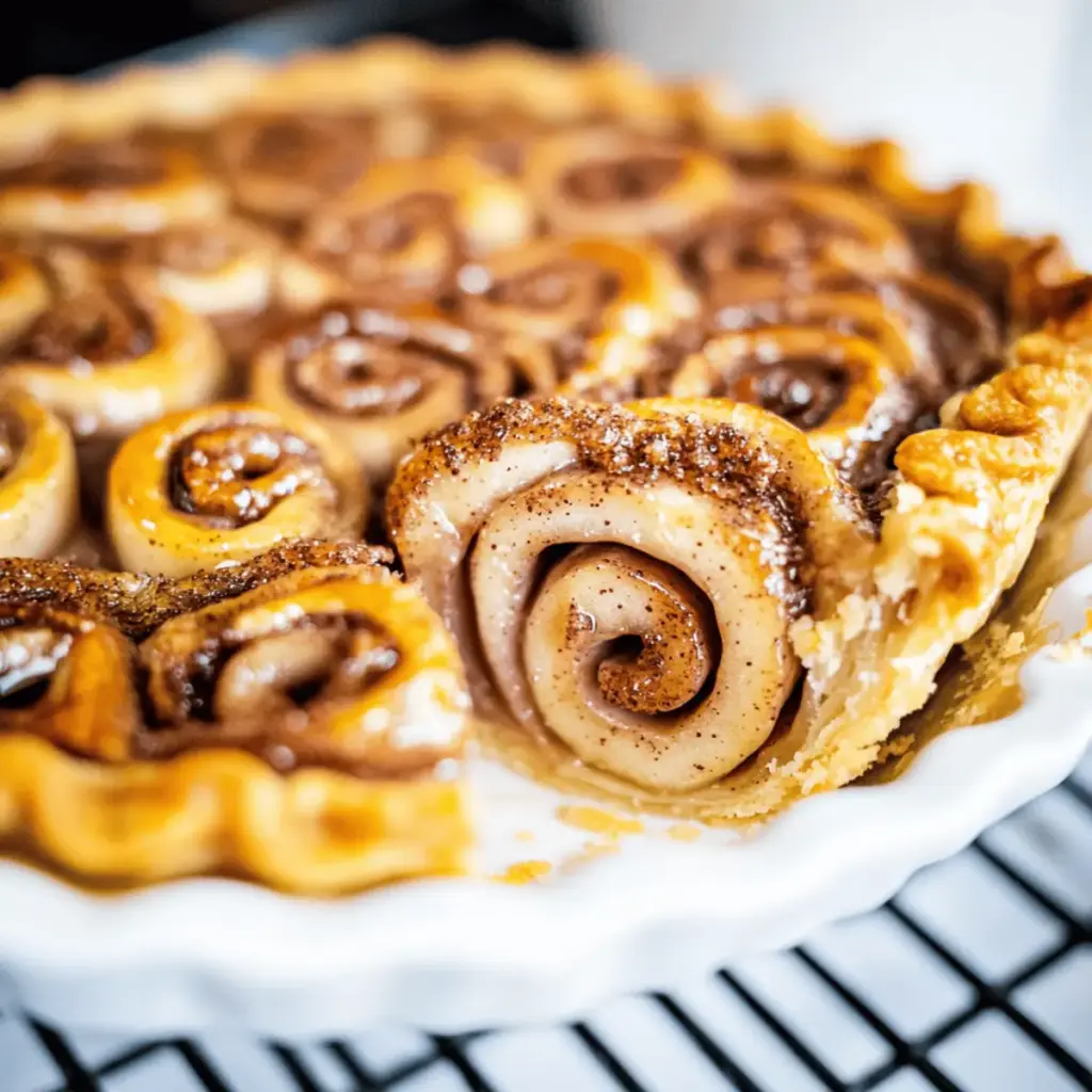 Cinnamon Roll Apple Pie