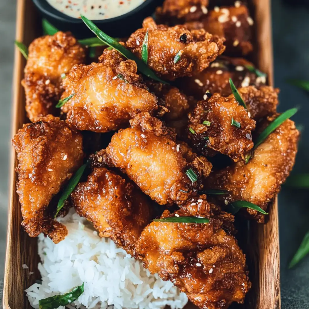 Hawaiian Fried Garlic Chicken