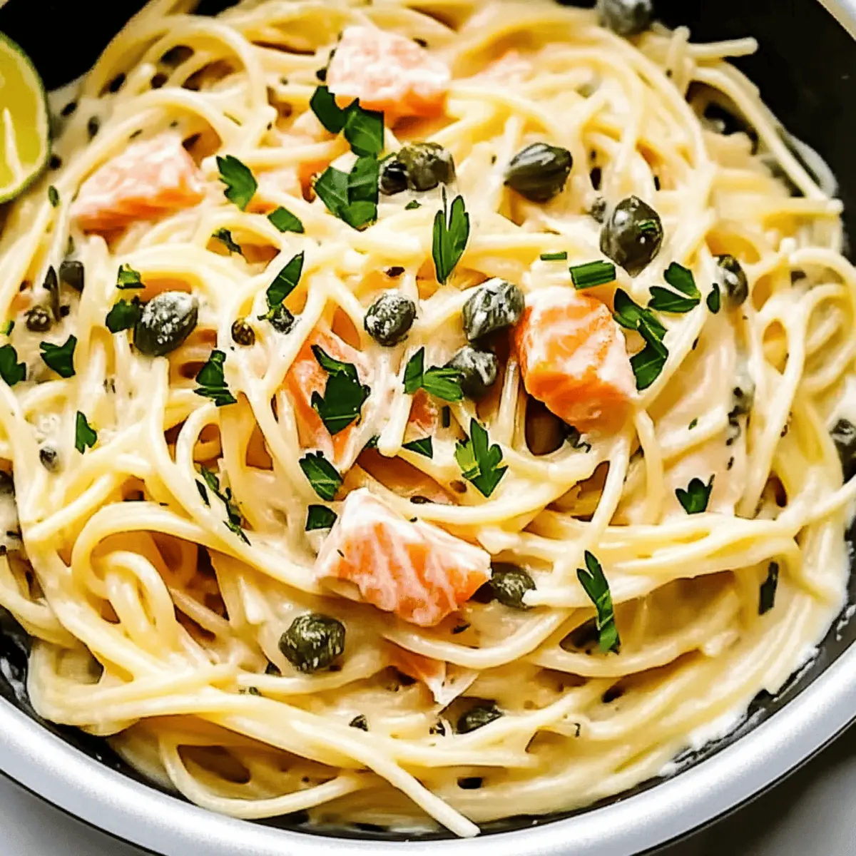 Healthier Smoked Salmon Linguine