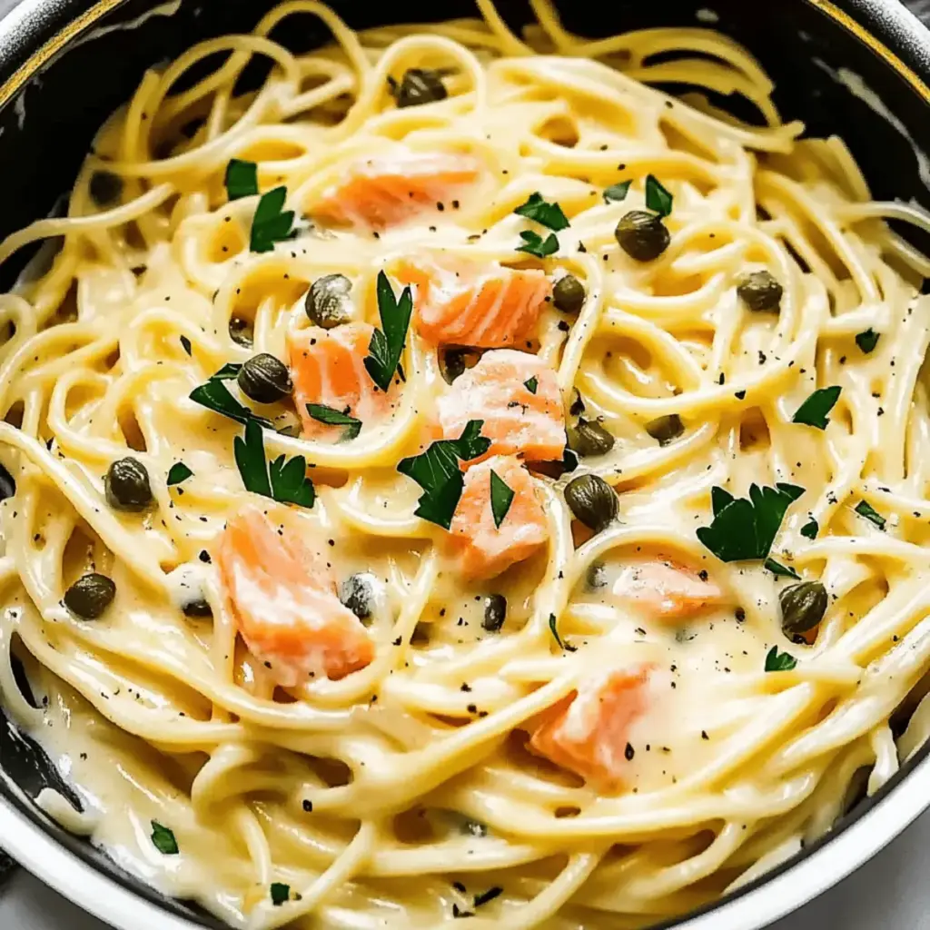 Healthier Smoked Salmon Linguine