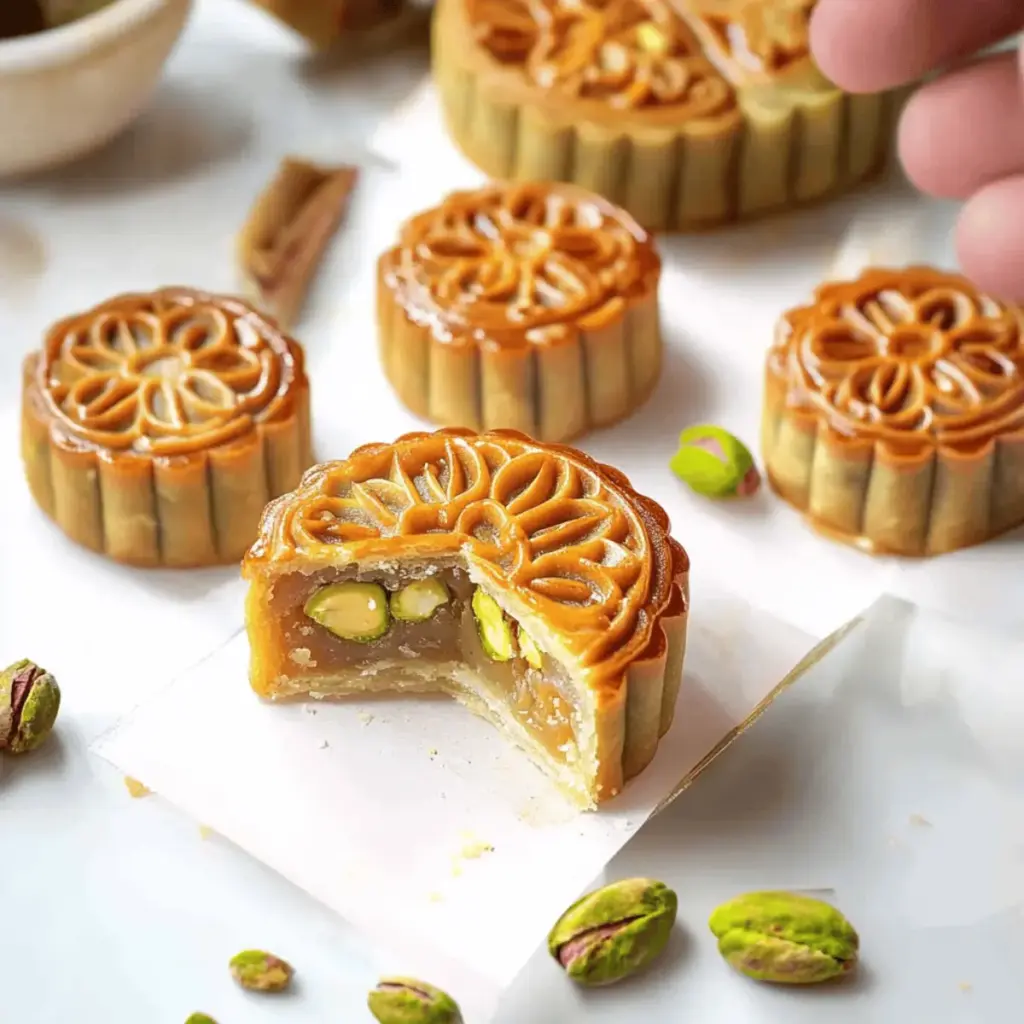 Honey Pistachio Mooncakes