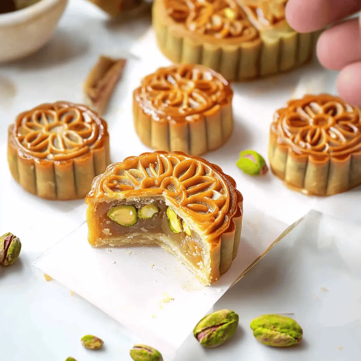 Honey Pistachio Mooncakes
