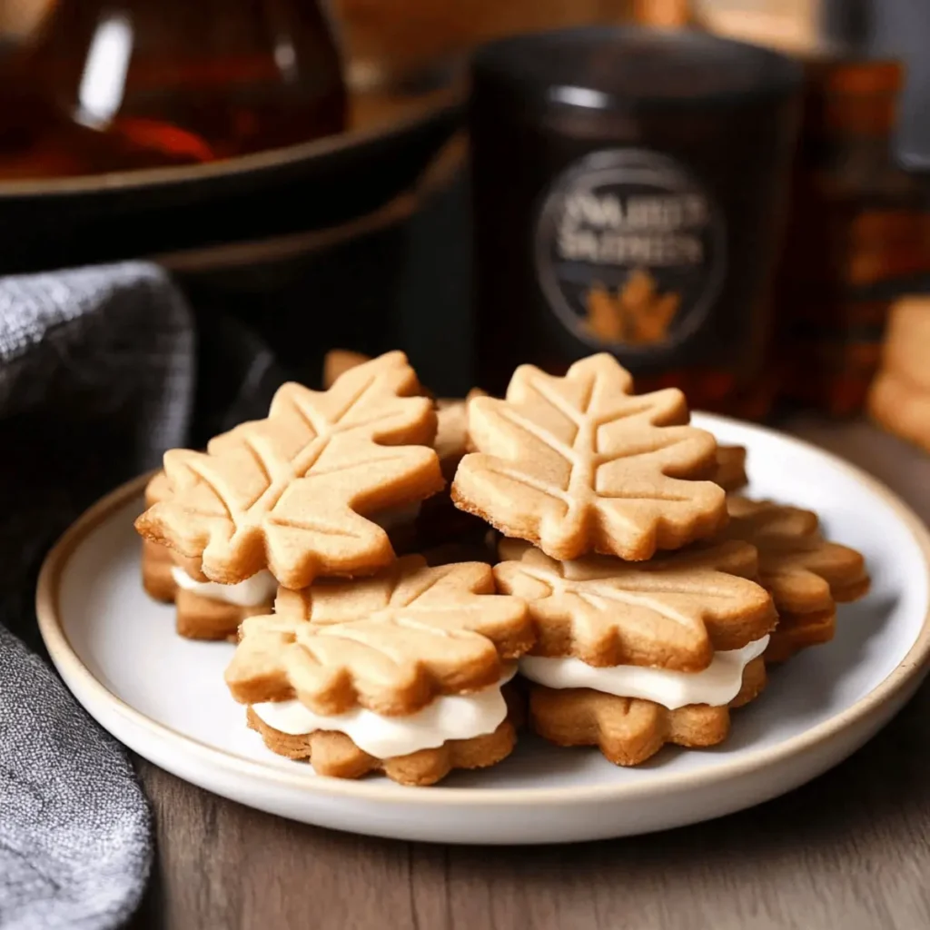 Maple Leaf Sandwich Cookies