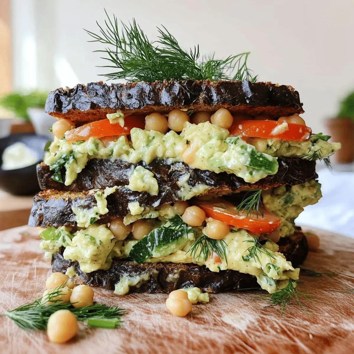 Smashed Chickpea Salad Sandwich