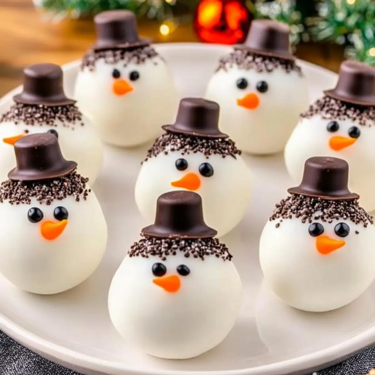 Snowman Oreo Balls