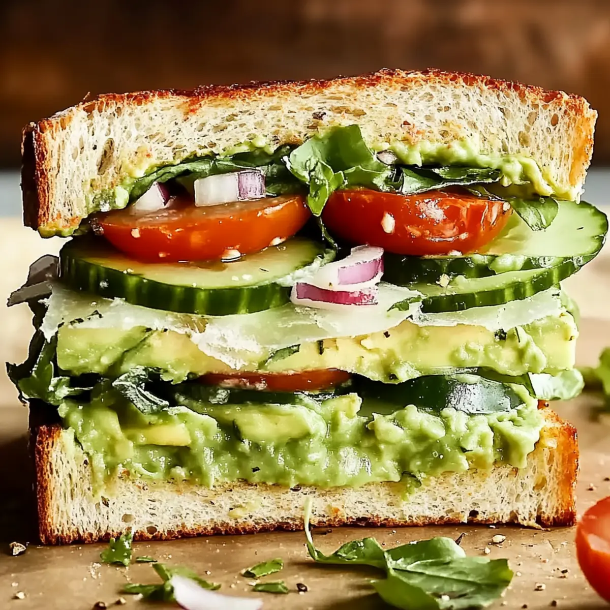 Loaded Cucumber & Avocado Sandwich