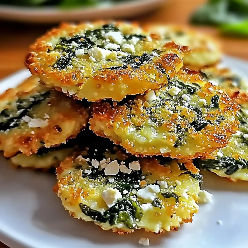 Crispy Spinach and Feta Crisps