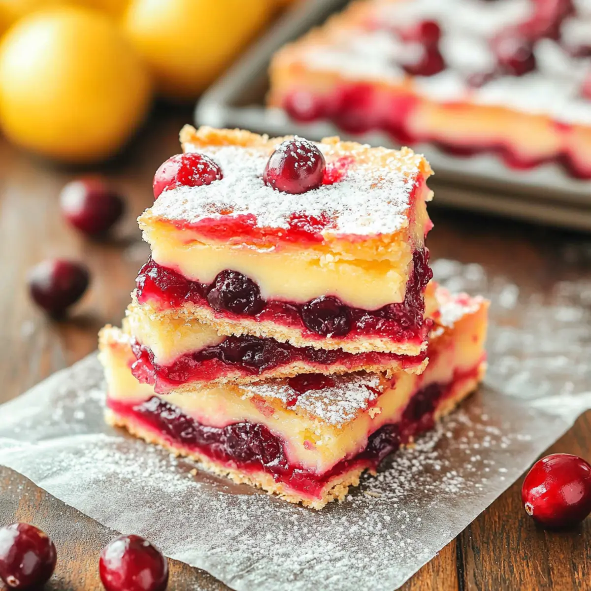 Cranberry Lemon Bars