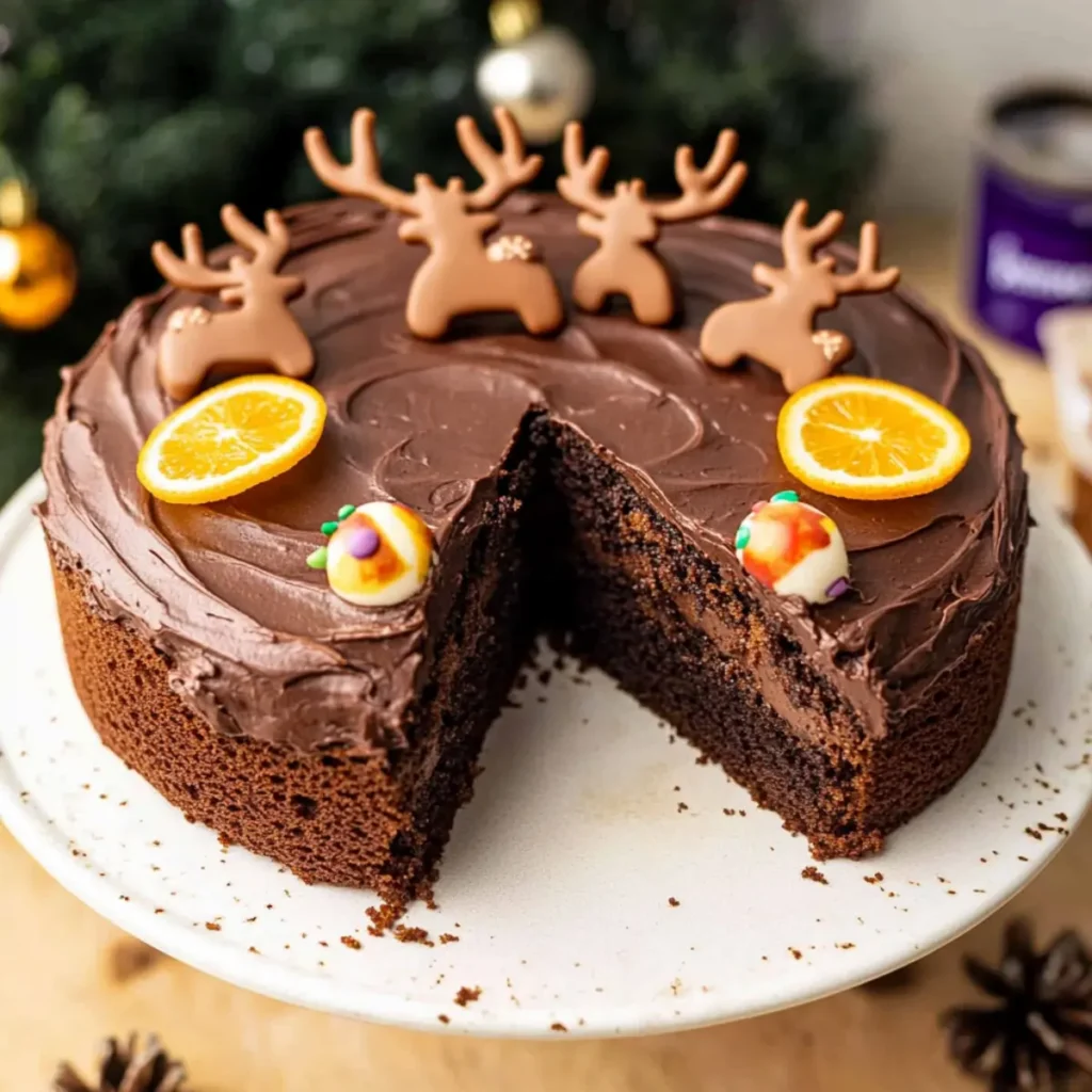 Chocolate Orange Reindeer Cake