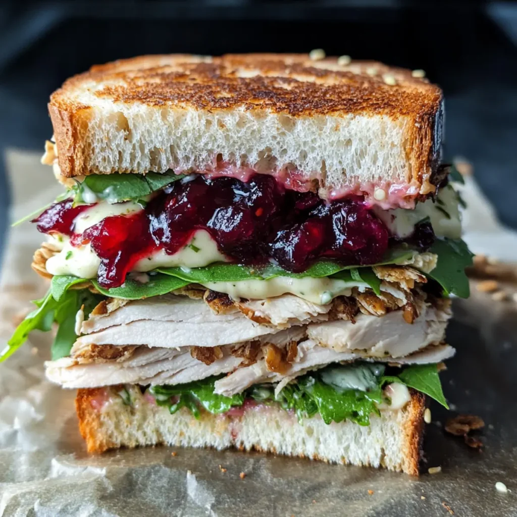 Leftover Cranberry Turkey Sandwich