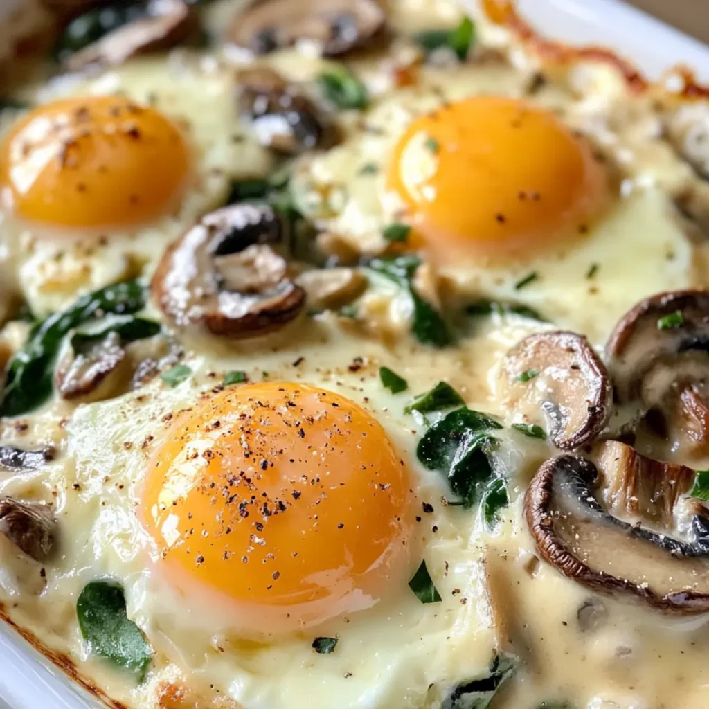 Mushroom and Brie Baked Eggs