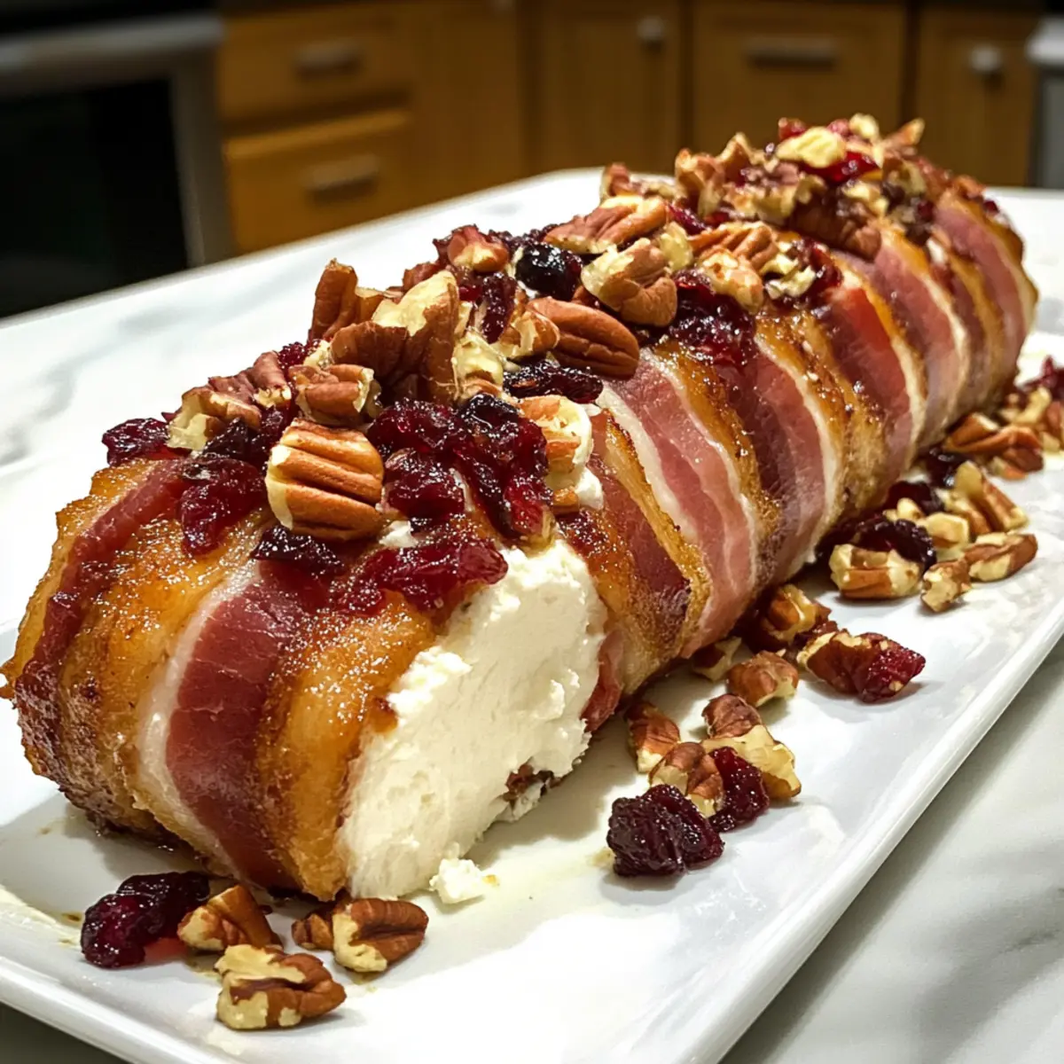 Million Dollar Bacon Goat Cheese Appetizer Log