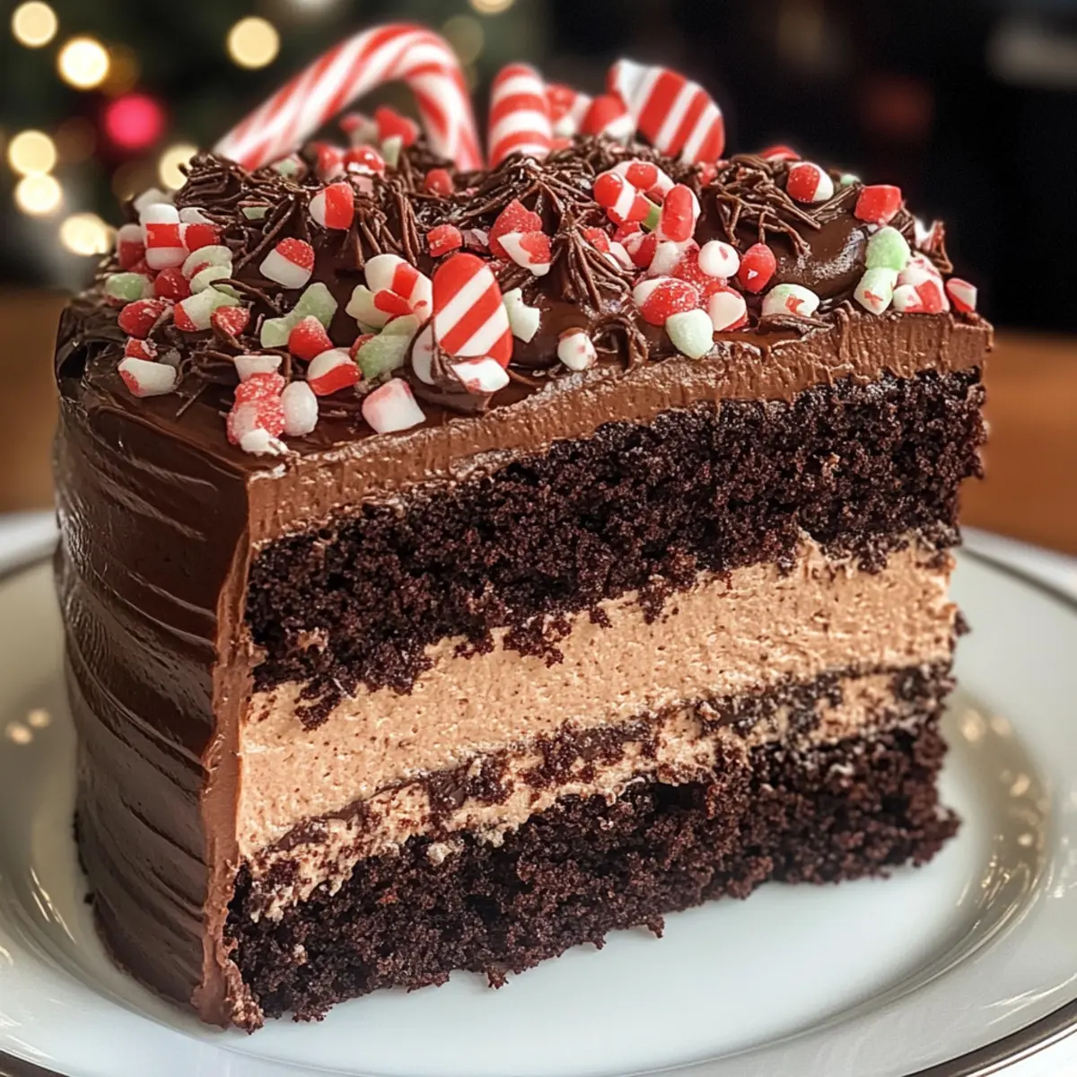 Candy Cane Mousse Cake