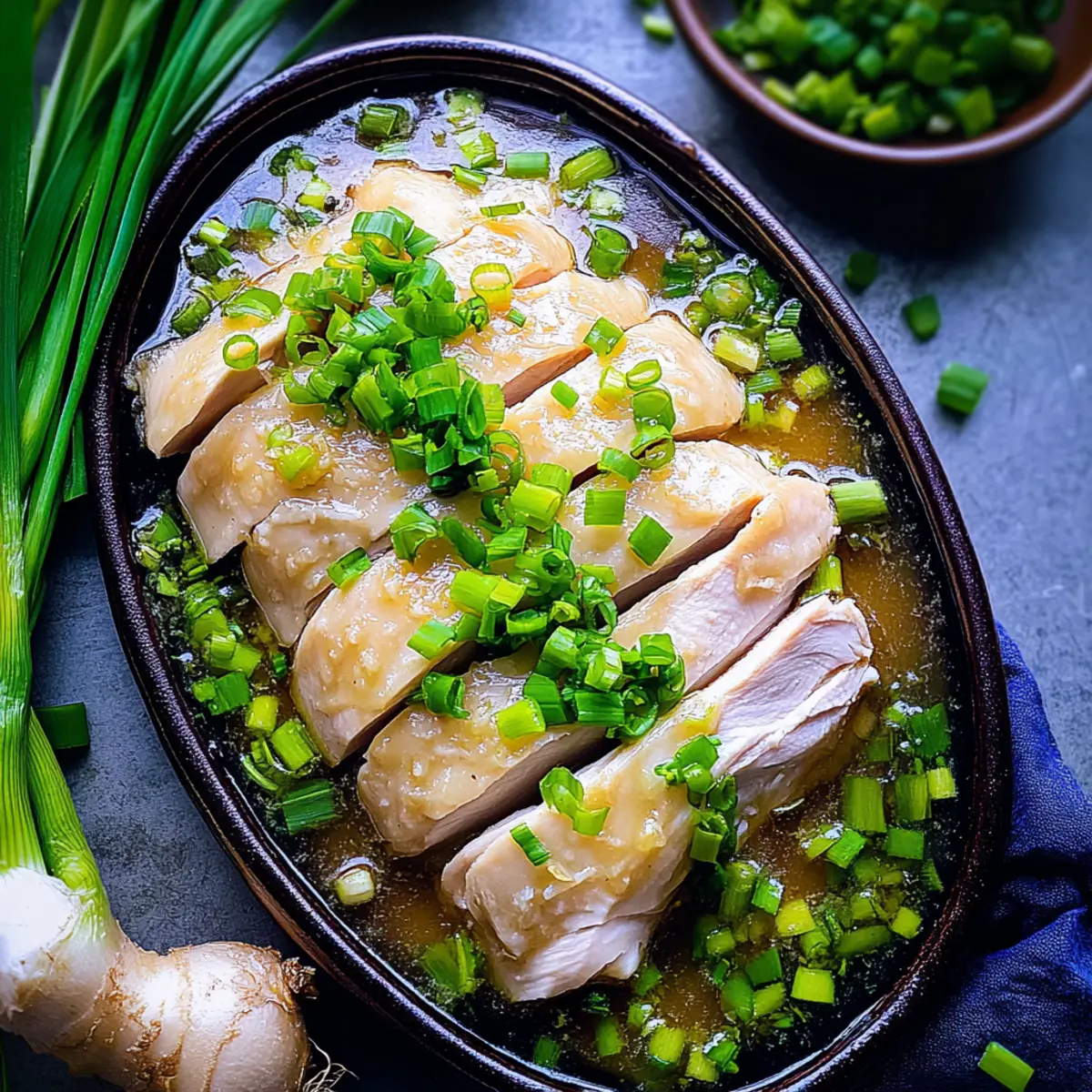 Ginger Scallion Poached Chicken