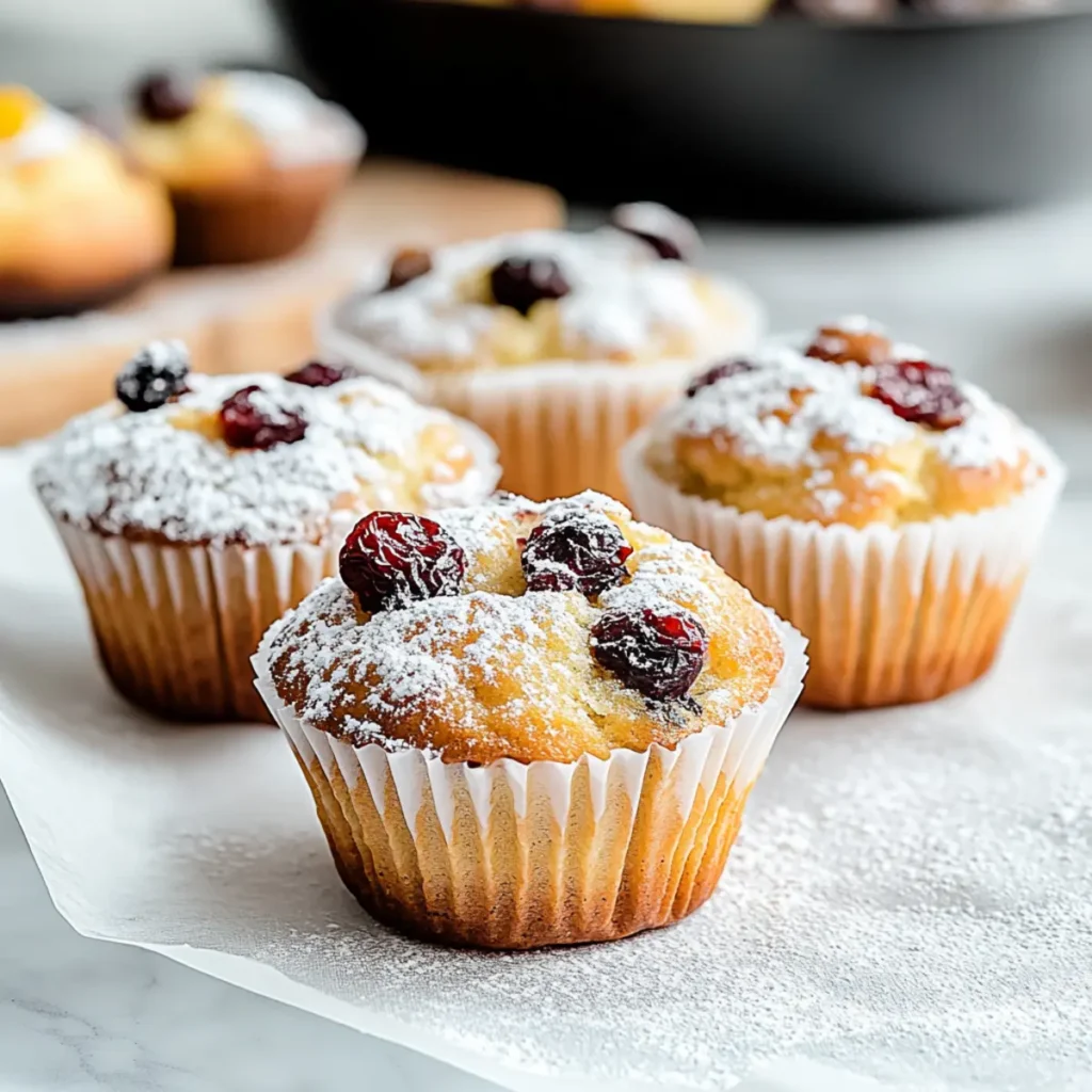 Moist Christmas Stollen Muffins