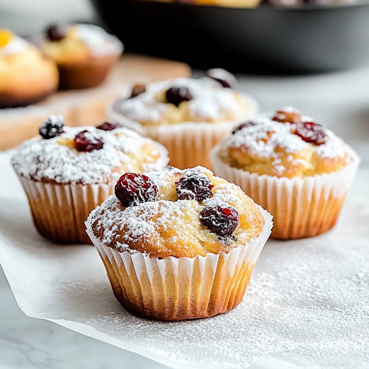 Moist Christmas Stollen Muffins