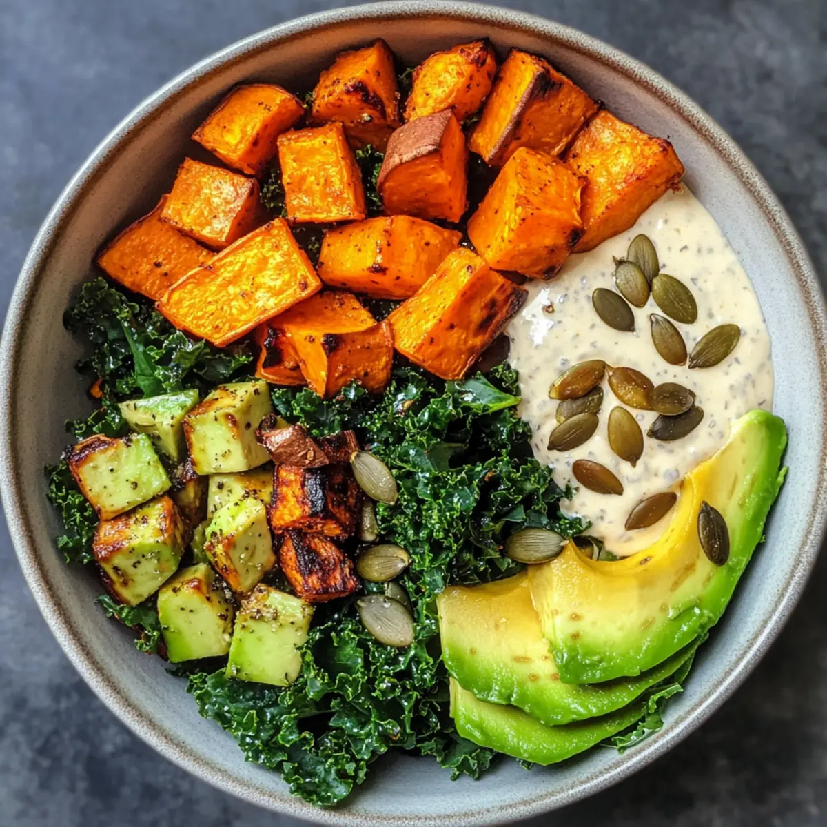 Harissa-Roasted Sweet Potato Power Salad
