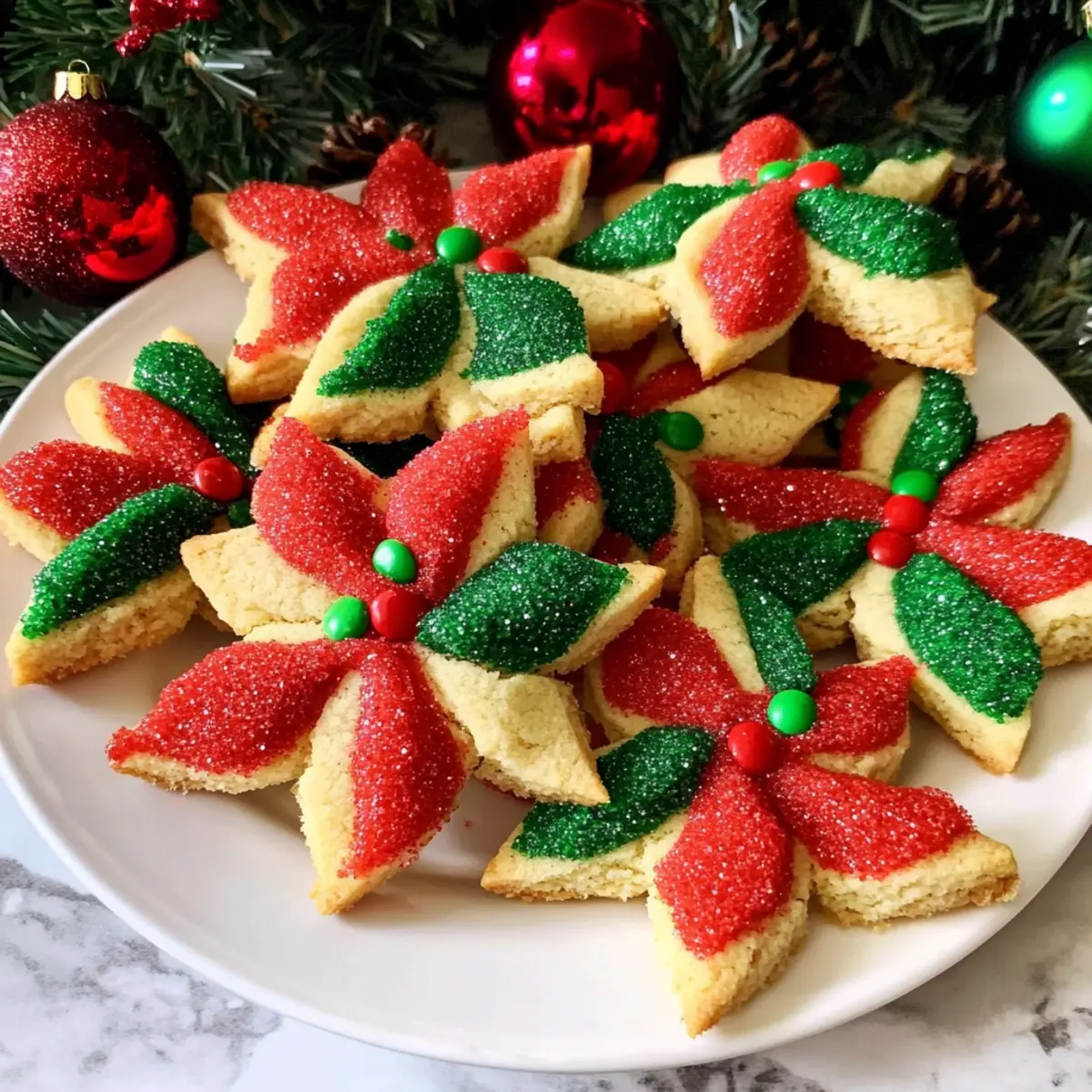 Poinsettia Cookies