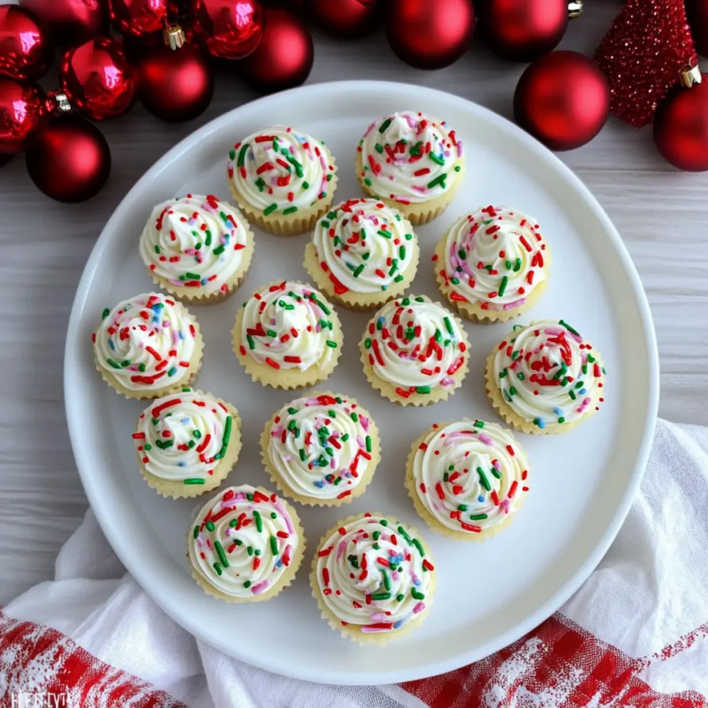 Christmas Sprinkle Cookie Cups