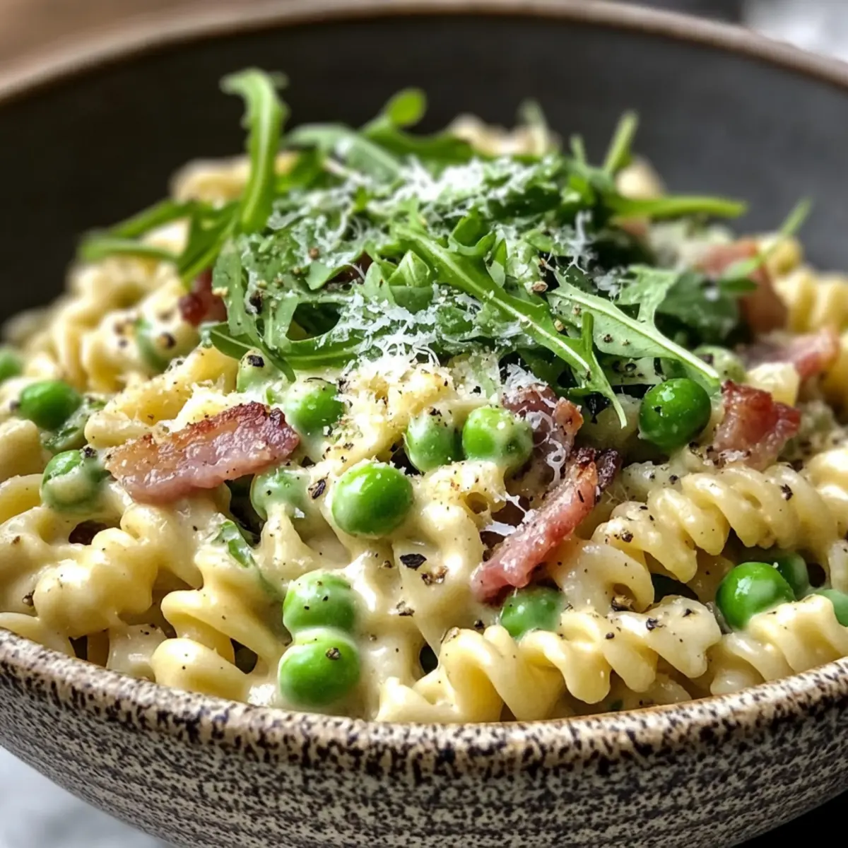 pasta with peas and pancetta