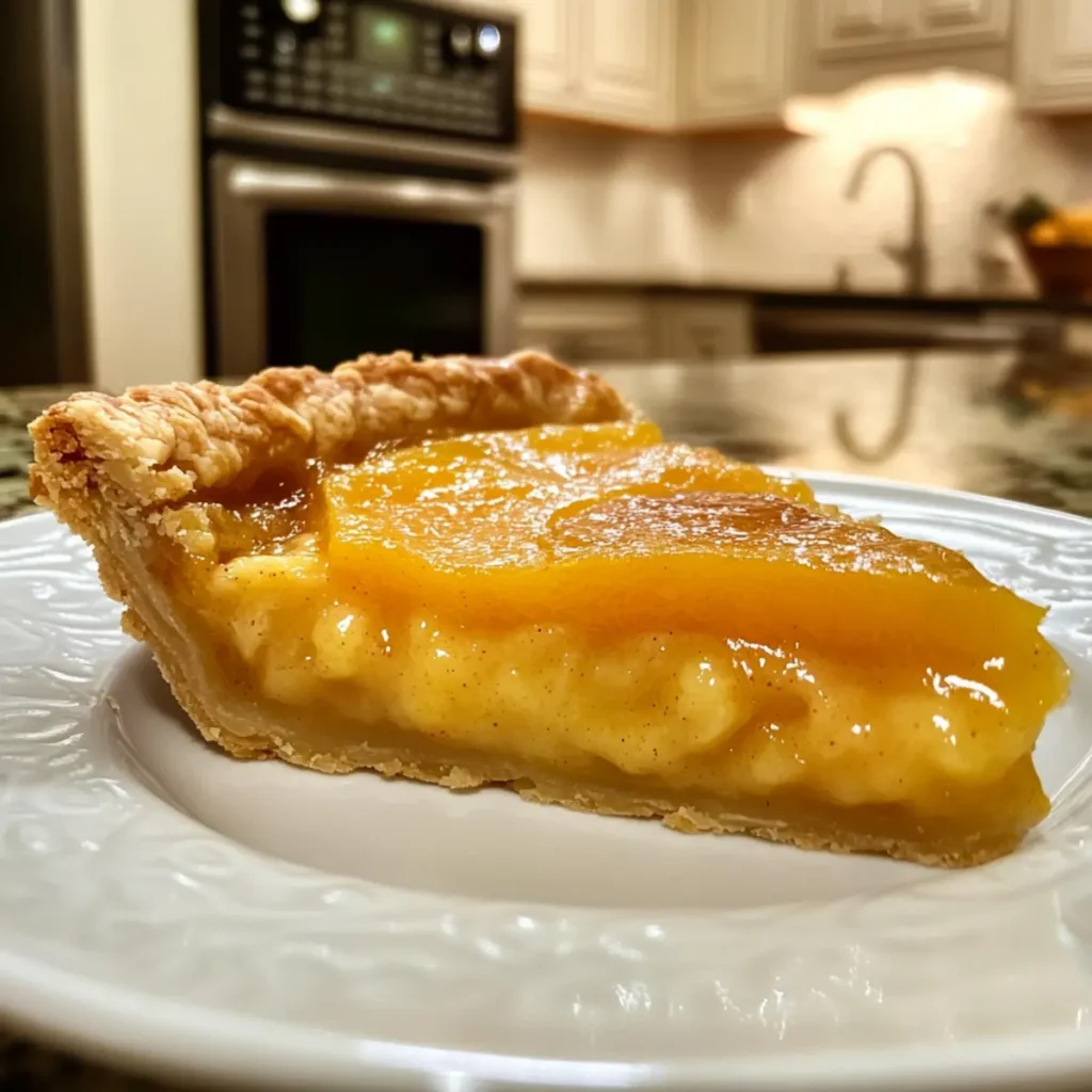 Custard Peach Pie