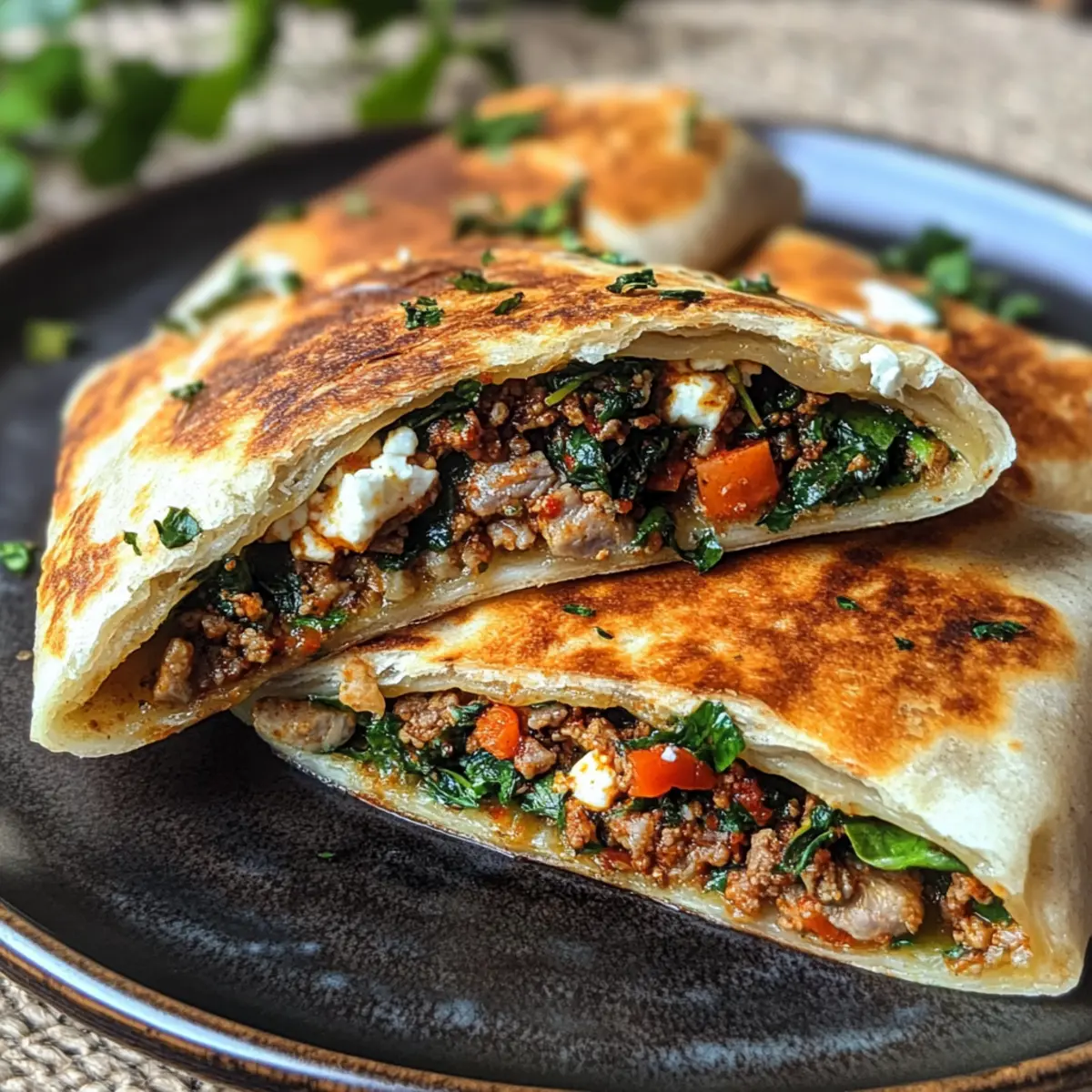 Turkish Gozleme with Lamb