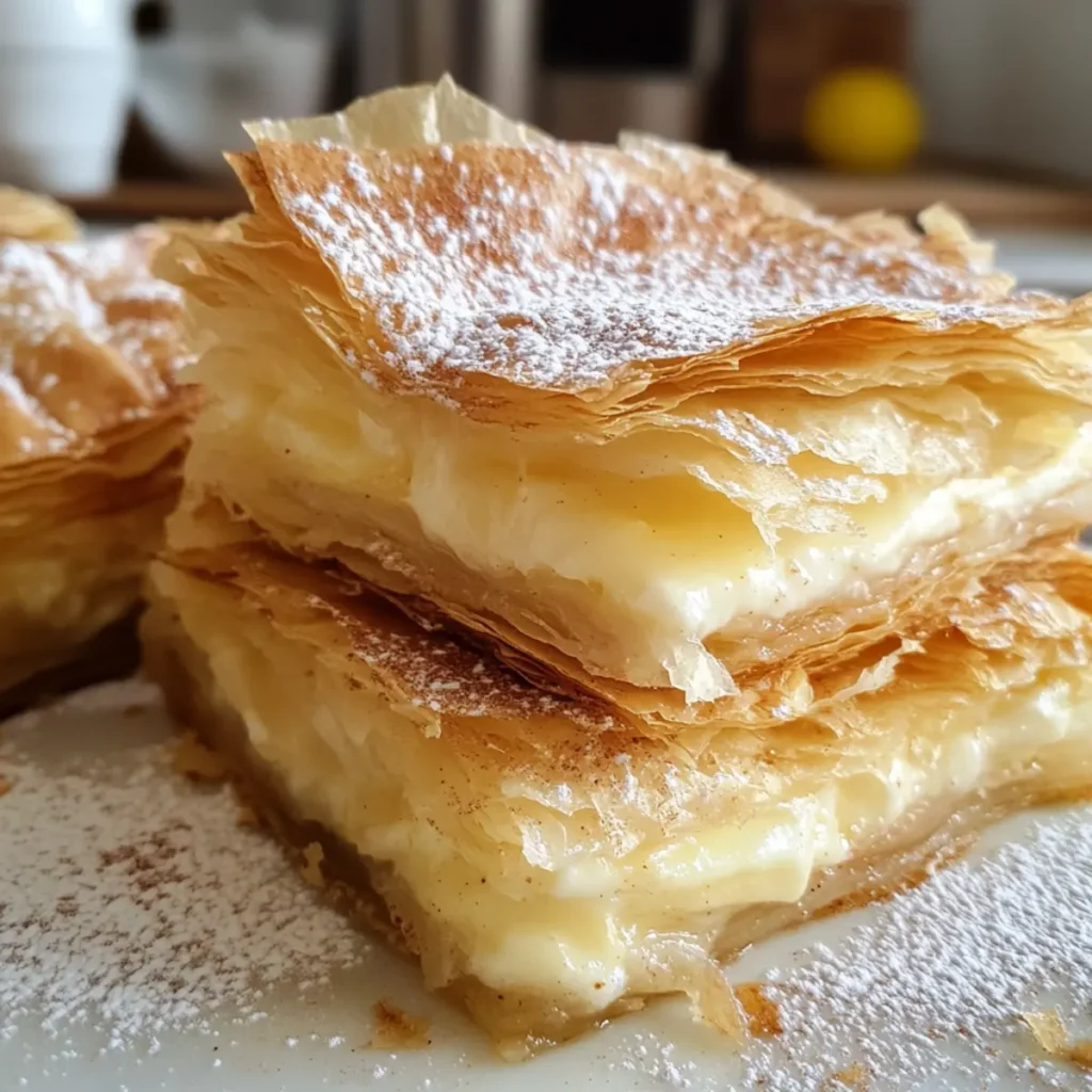 Crispy Filo Pastry Filled With Warm Custard Cream
