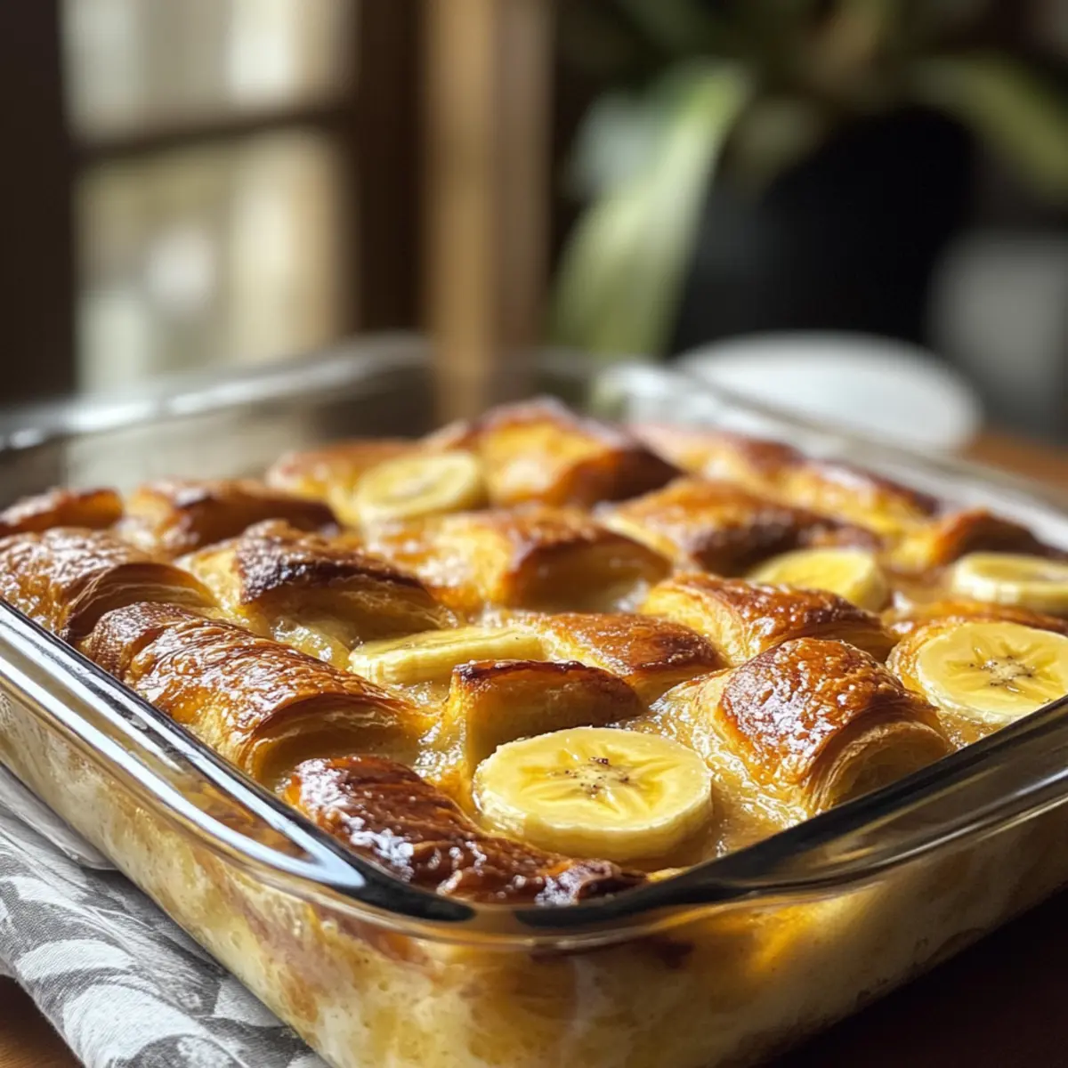 Banana Croissant “French Toast” Casserole