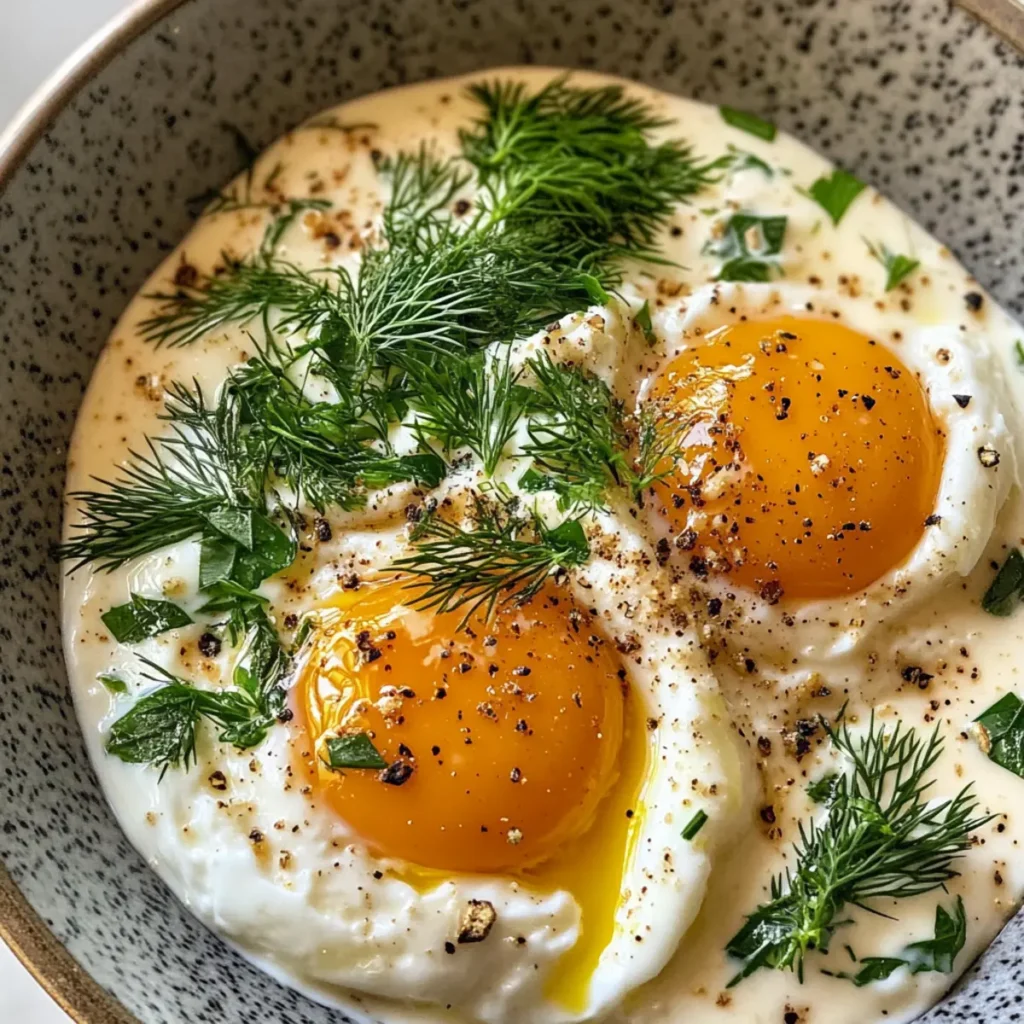 Turkish Eggs with Creamy Yogurt & Butter Sauce