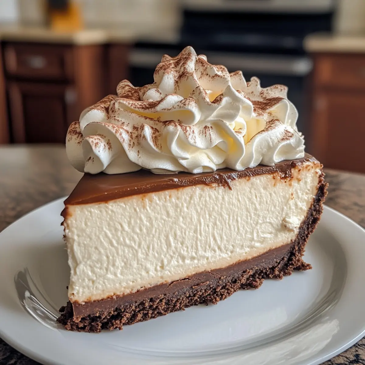 Hot Cocoa Cheesecake with Marshmallow Whipped Cream