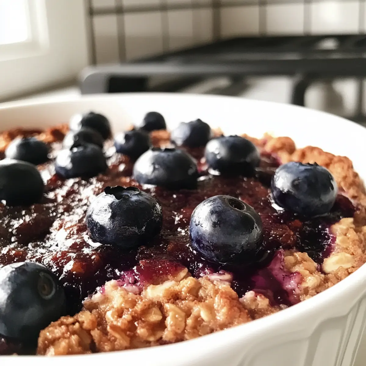 Blueberry Jam Protein Baked Oats