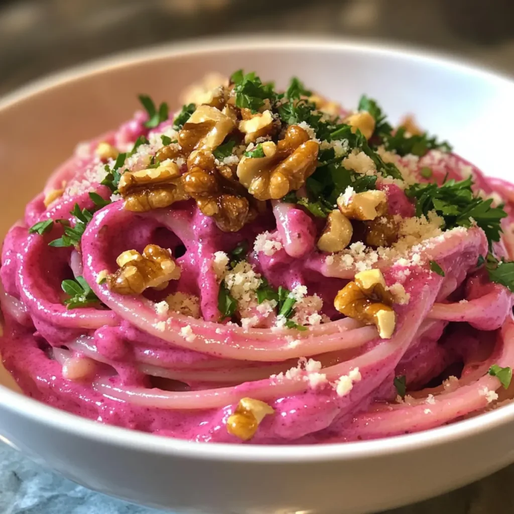 Quick Valentine’s Day Pink Pasta