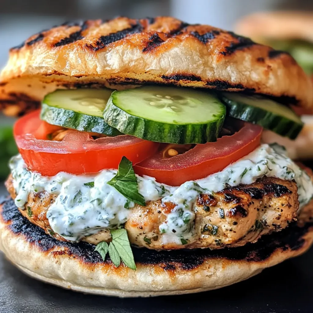 Juicy Greek Chicken Burgers with Tzatziki Bliss