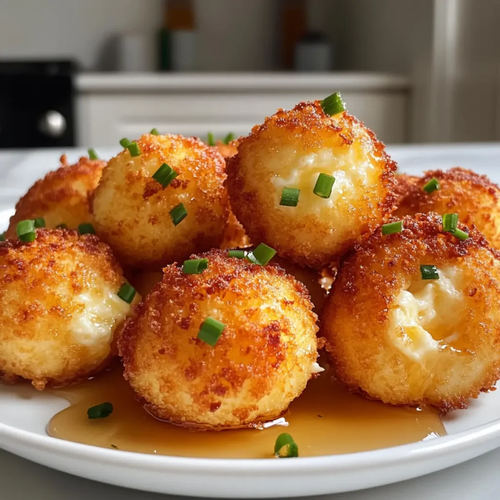Crispy Goat Cheese Poppers with Honey