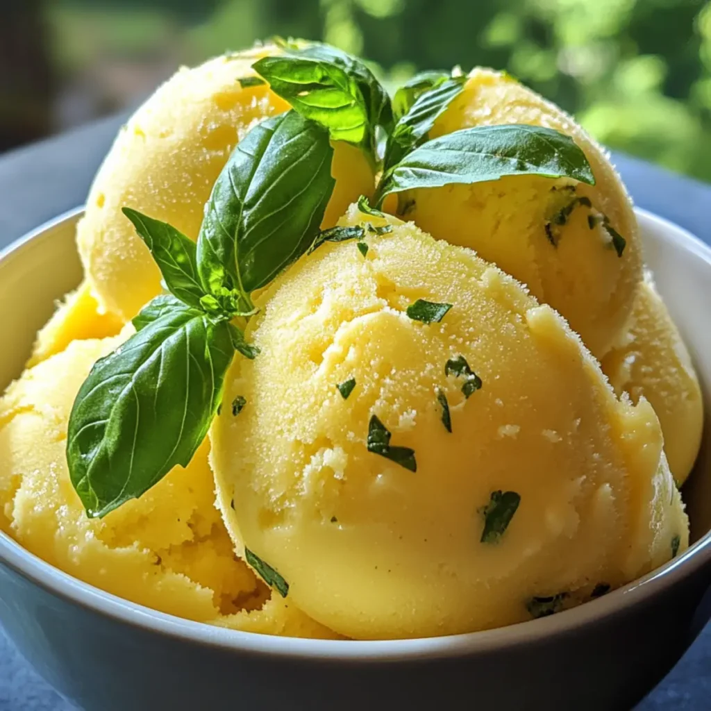 Lemon Basil Sorbet