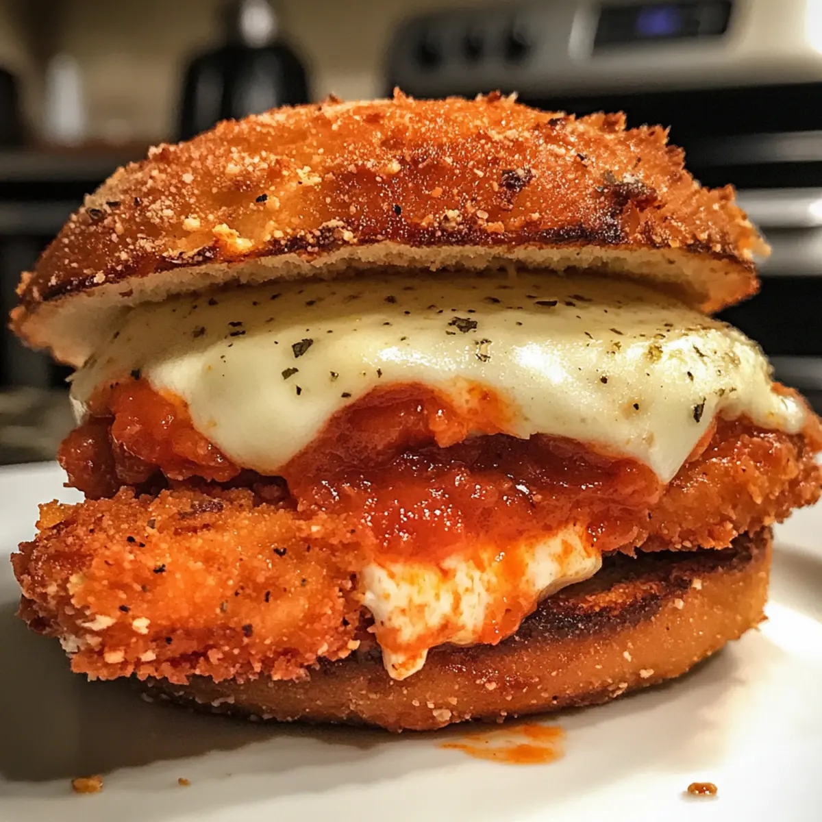 Vodka Sauce Chicken Parmesan Sandwich