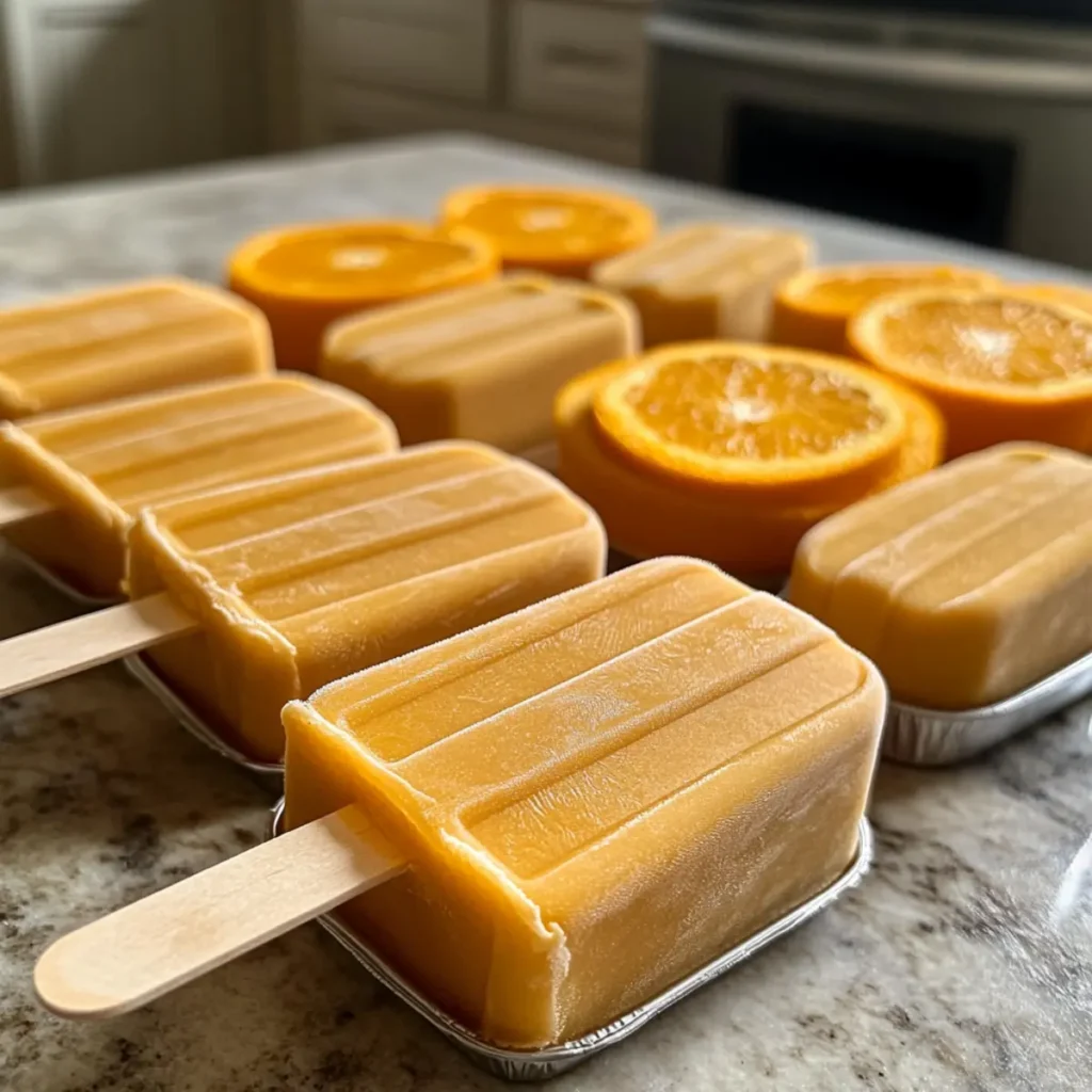 Homemade Orange Popsicles