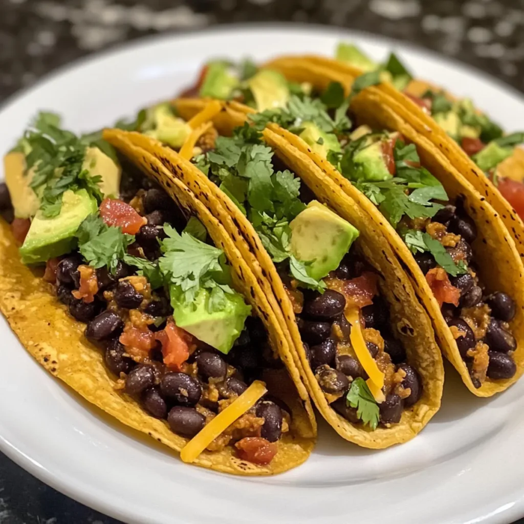 Crispy Black Bean Tacos