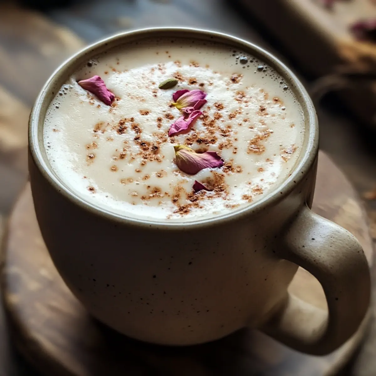 Rose Cardamom Tea Latte