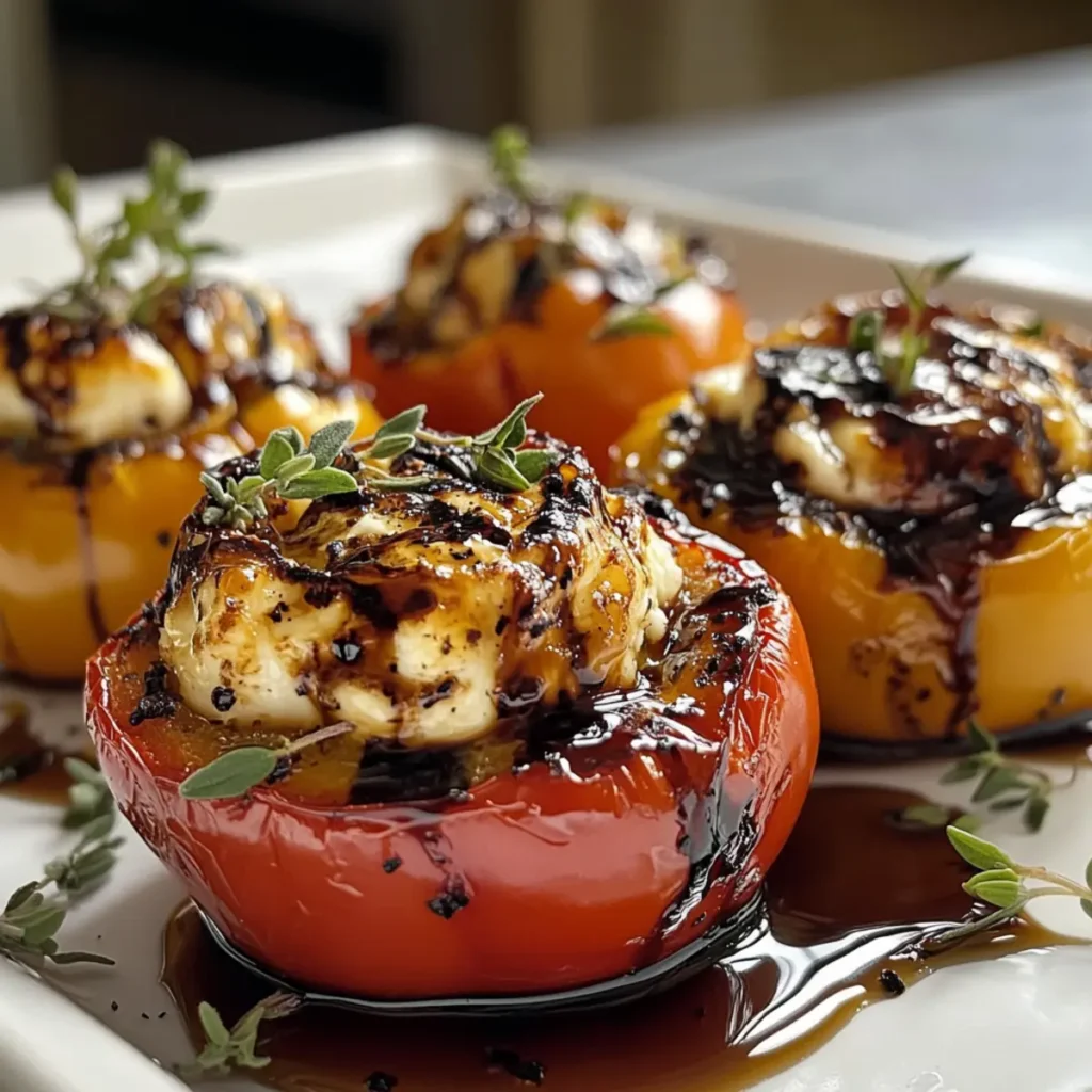 Roasted Goat Cheese Stuffed Mini Peppers