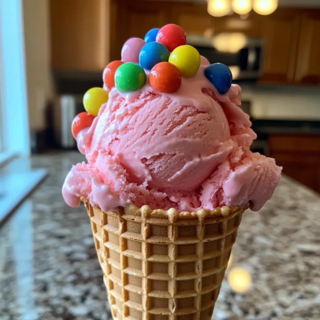 No Churn Bubblegum Ice Cream