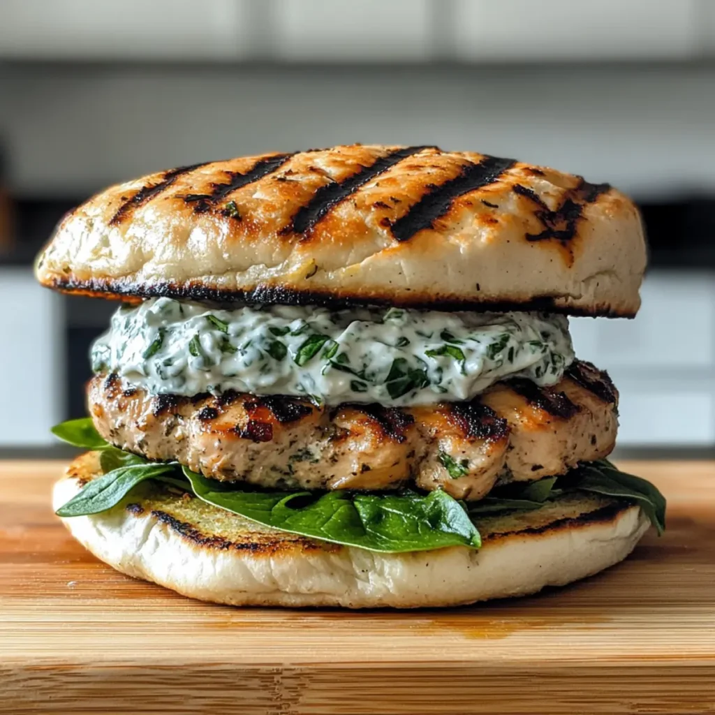 Greek Chicken Burgers with Tzatziki