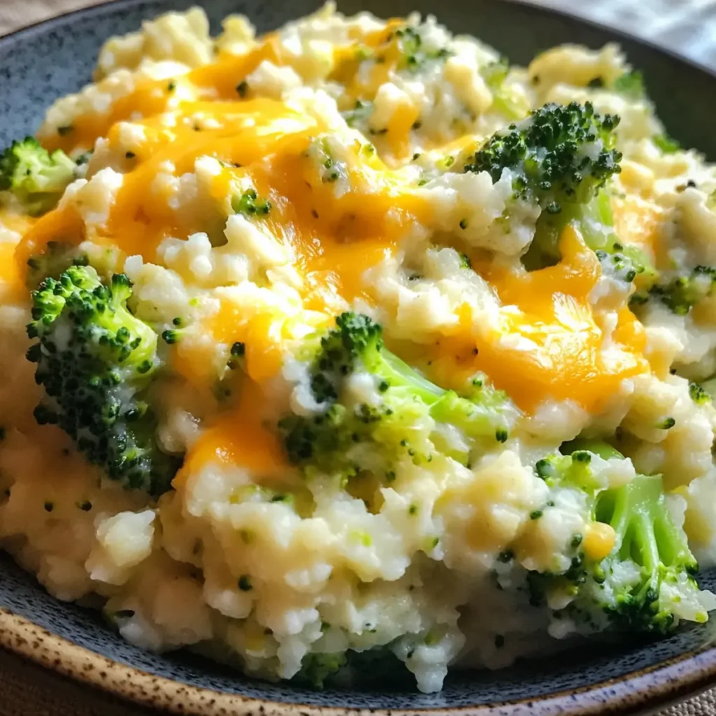 Cheesy Broccoli Cauliflower Rice