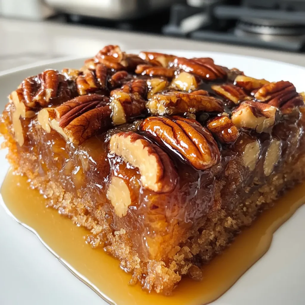 Vegan Pecan Upside Down Cake
