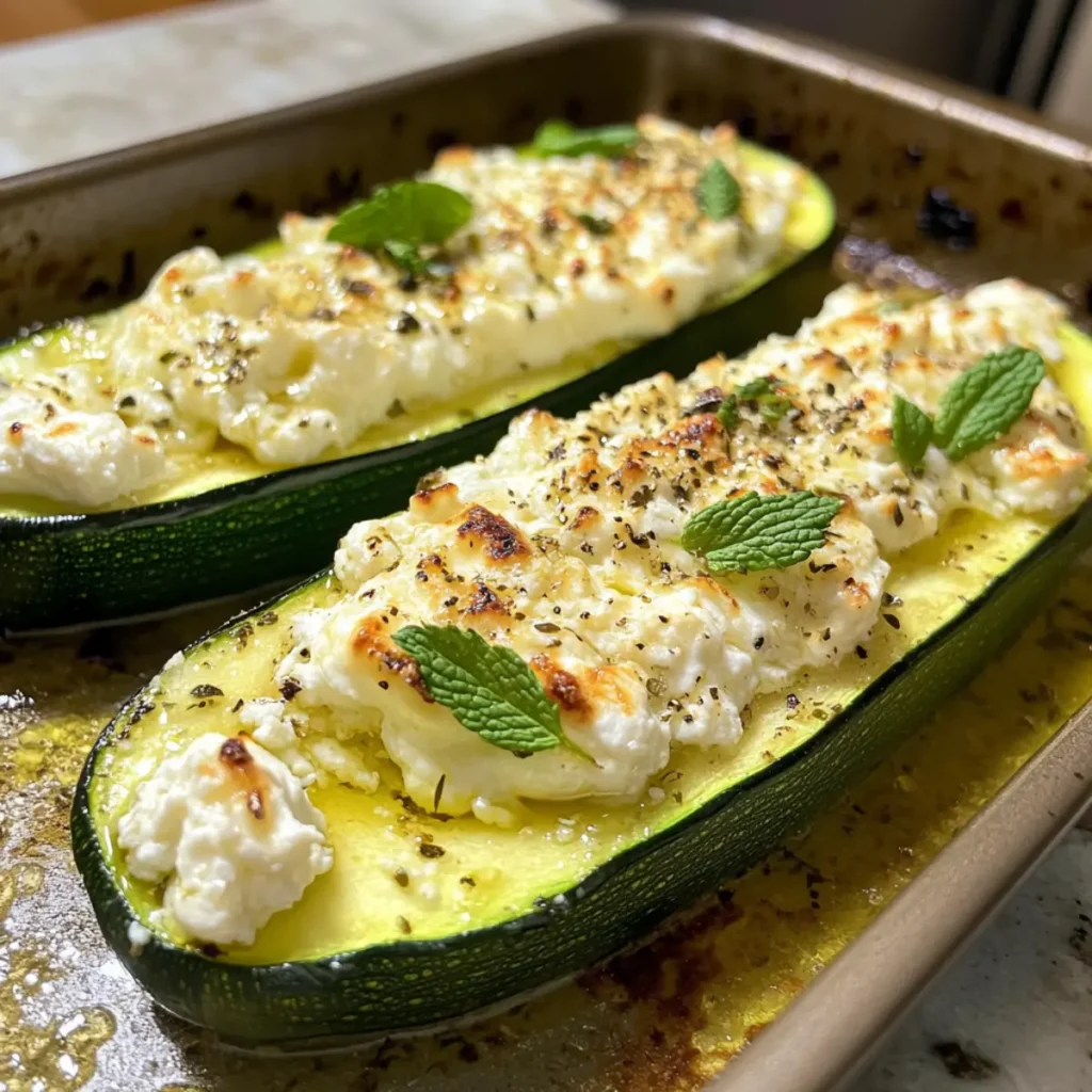 Baked Zucchini With Goat Cheese