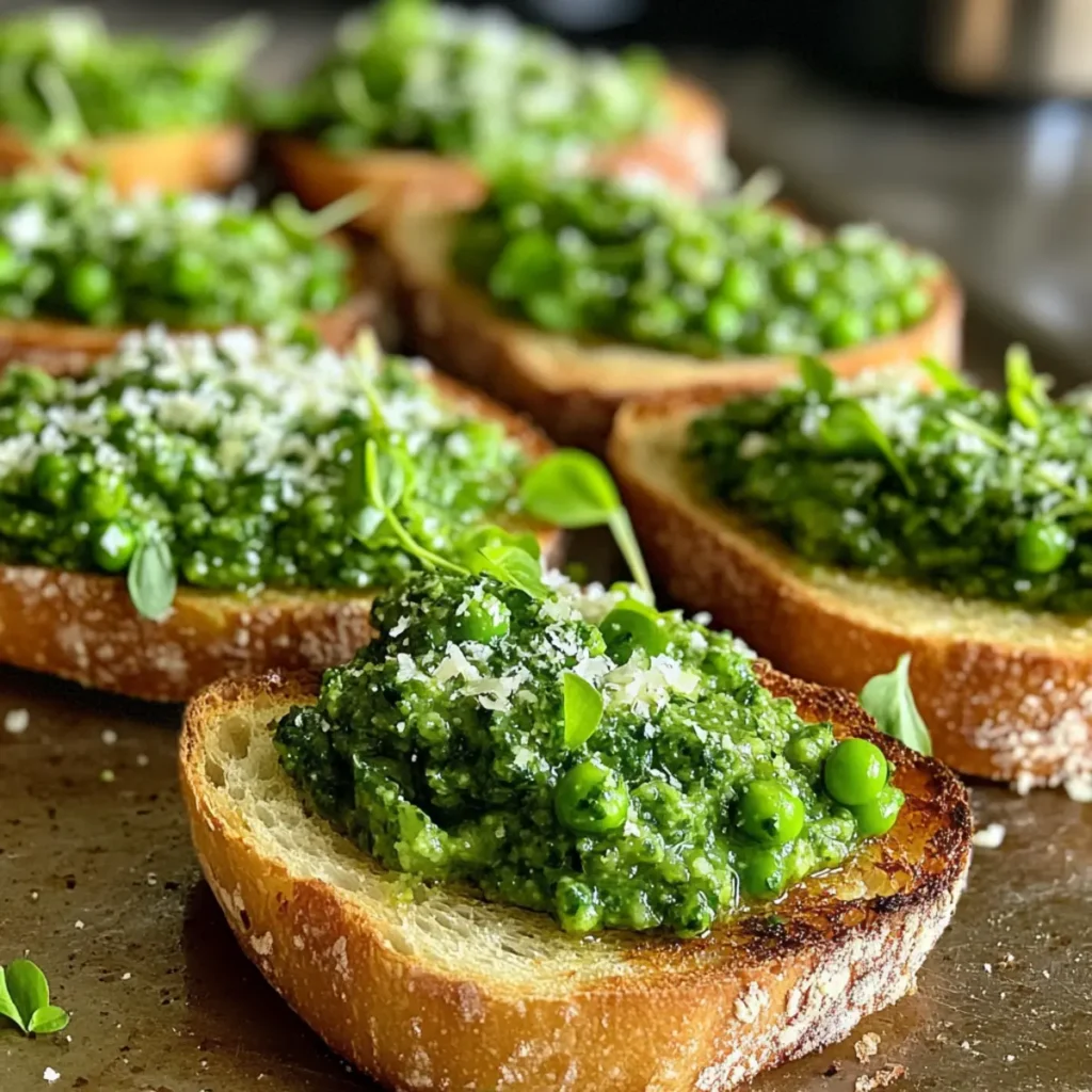 Pea Bruschetta