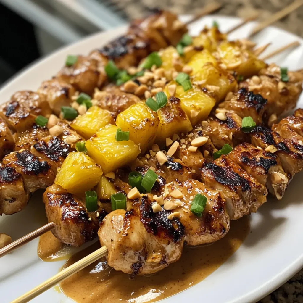 Thai Pineapple Peanut Satay Chicken