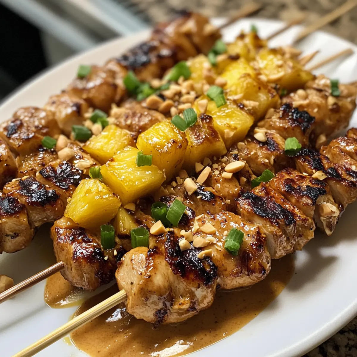 Thai Pineapple Peanut Satay Chicken