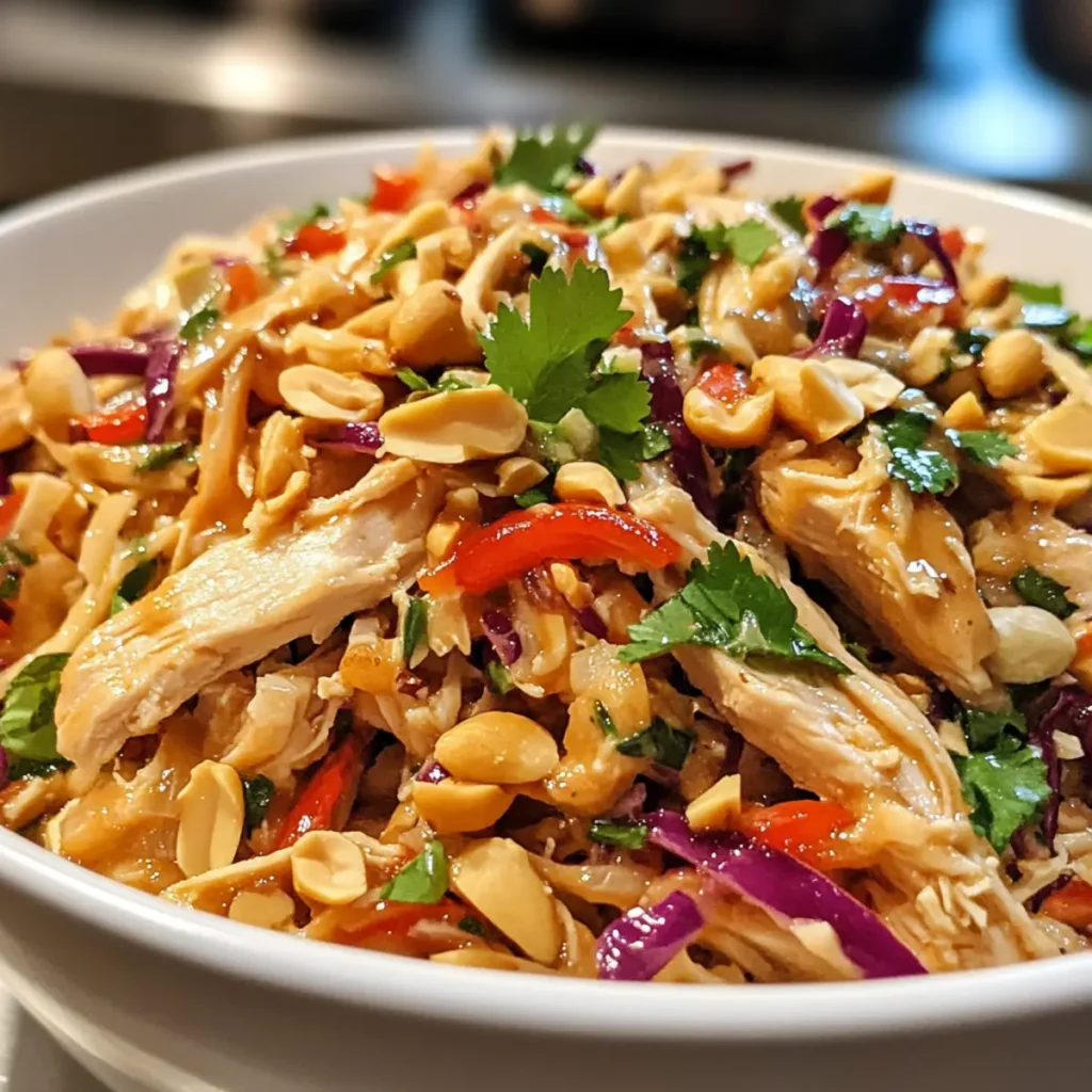 Thai Chicken Salad with Peanut Dressing