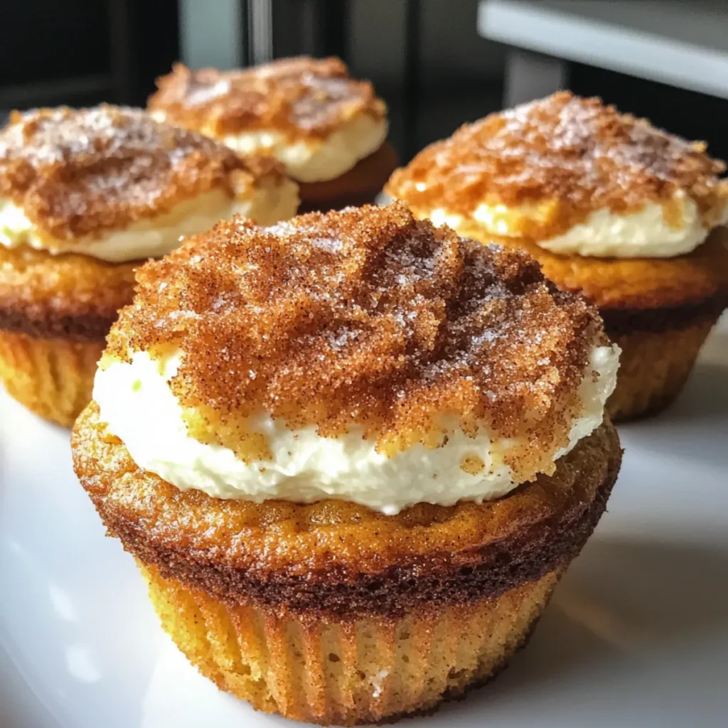 Pumpkin Muffins with Maple Cream Cheese Filling